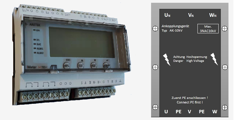 Isolationswächter IM795H und Ankopplgerät AK-10KV